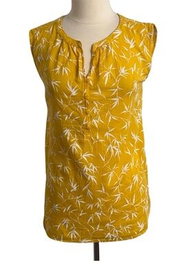 Liz Claiborne Women's Sleeveless Floral Pull-over Tunic, Yellow & White Size XXL
